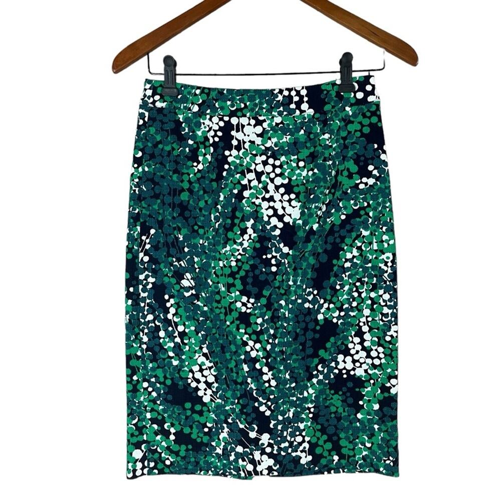 Boden Martha Cotton Pencil Skirt Drake Wisteria Geeen WOMENS SIZE 2 2R